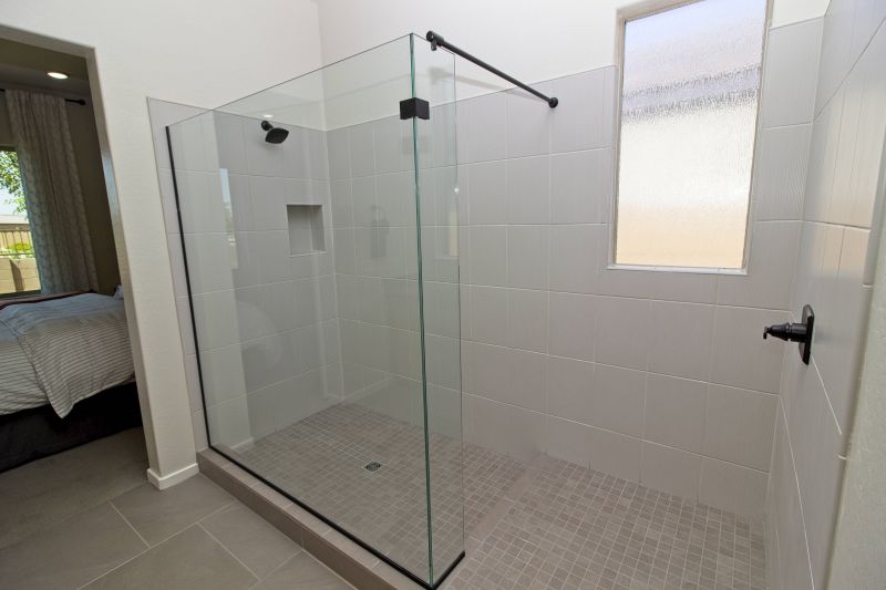 Glass Shower with Matte Finish